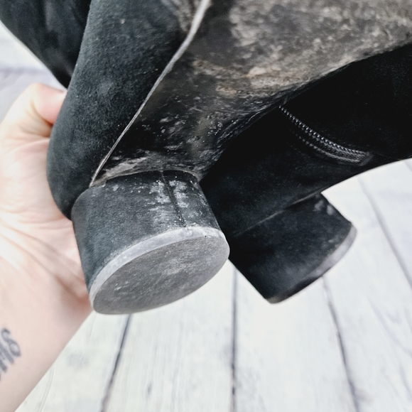 SIGERSON MORRISON | Zero suede & leather patchwork pointed toe ankle boots - Picture 8 of 13